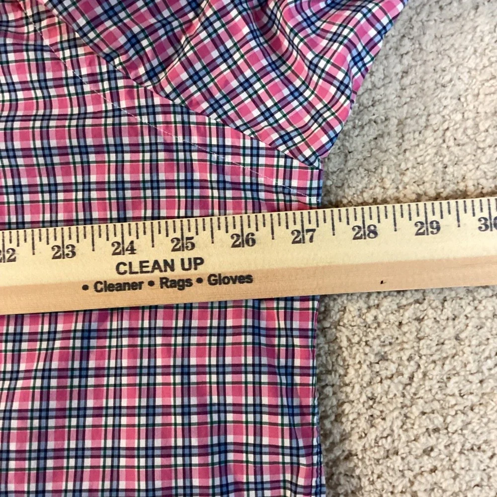 Polo Ralph Lauren Mens‎ Pink Blue Plaid Button Down Shirt Classic Fit Cotton XL
